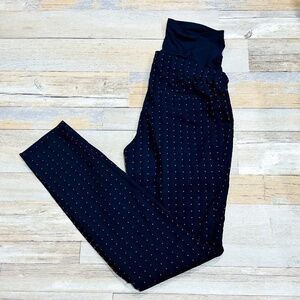 STORK &‎ BABE – Navy maternity pants with red diamond print | X-Small *